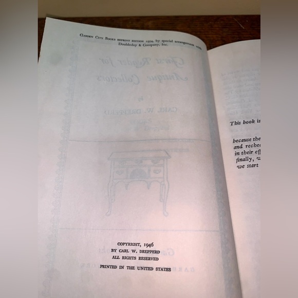 1946 Vintage Hardcover FIRST READER FOR ANTIQUE COLLECTORS - Picture 5 of 12